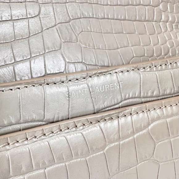 Saint Laurent Crocodile Embossed Medium Sunset Bag - Picture 15 of 15